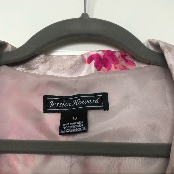 Jessica Howard Plus Size Metallic Collared Dress - Picture 4 of 6